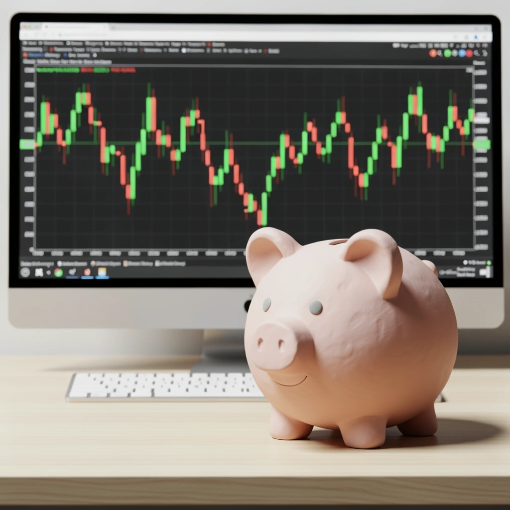 Financial education and market analysis illustration